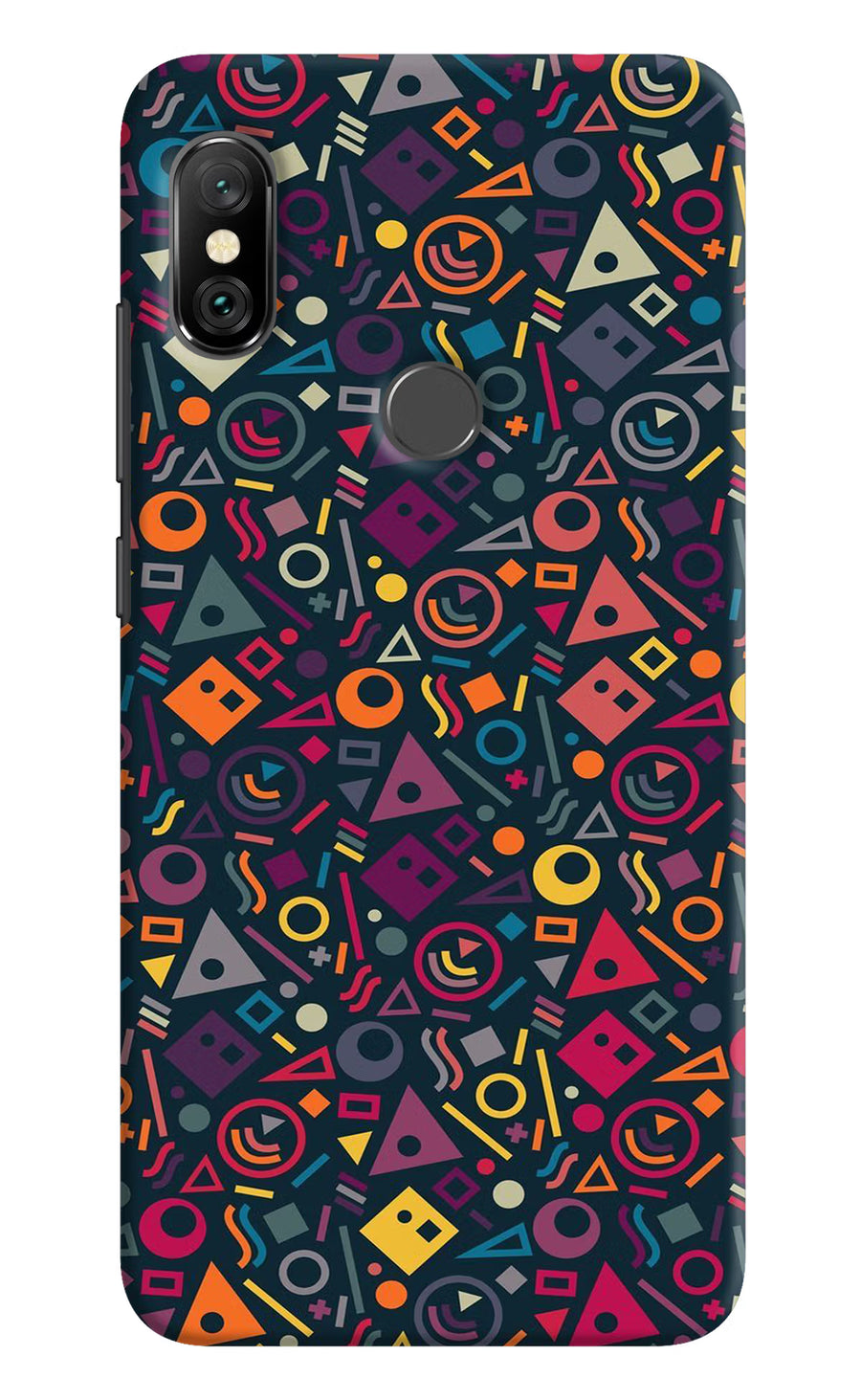 Geometric Abstract Redmi Note 6 Pro Back Cover, Hard case