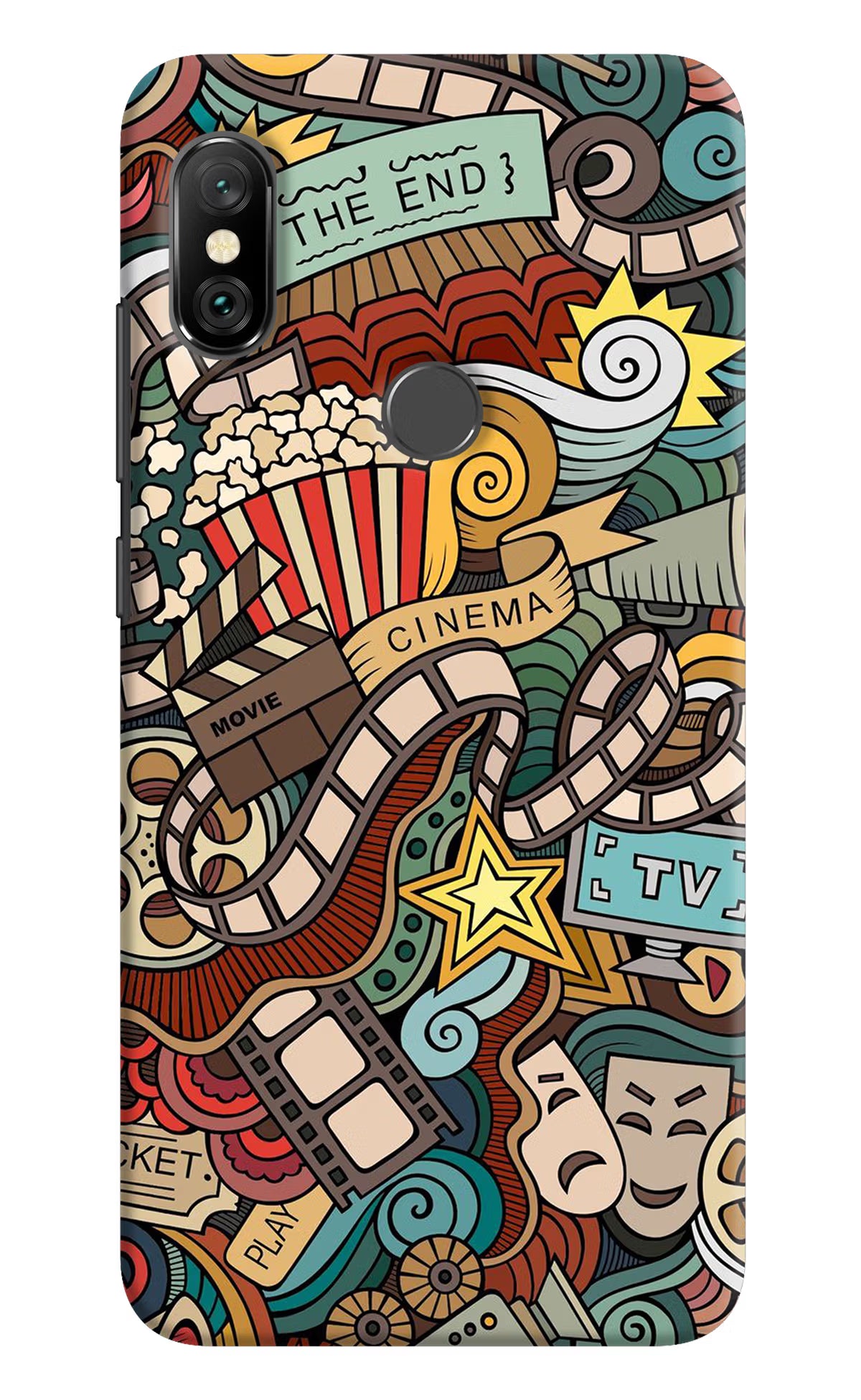 Cinema Abstract Redmi Note 6 Pro Hard Case Back Cover by Casekaro