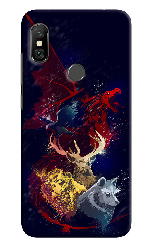 Game Of Thrones Redmi Note 6 Pro Hard Case Back Cover by Casekaro