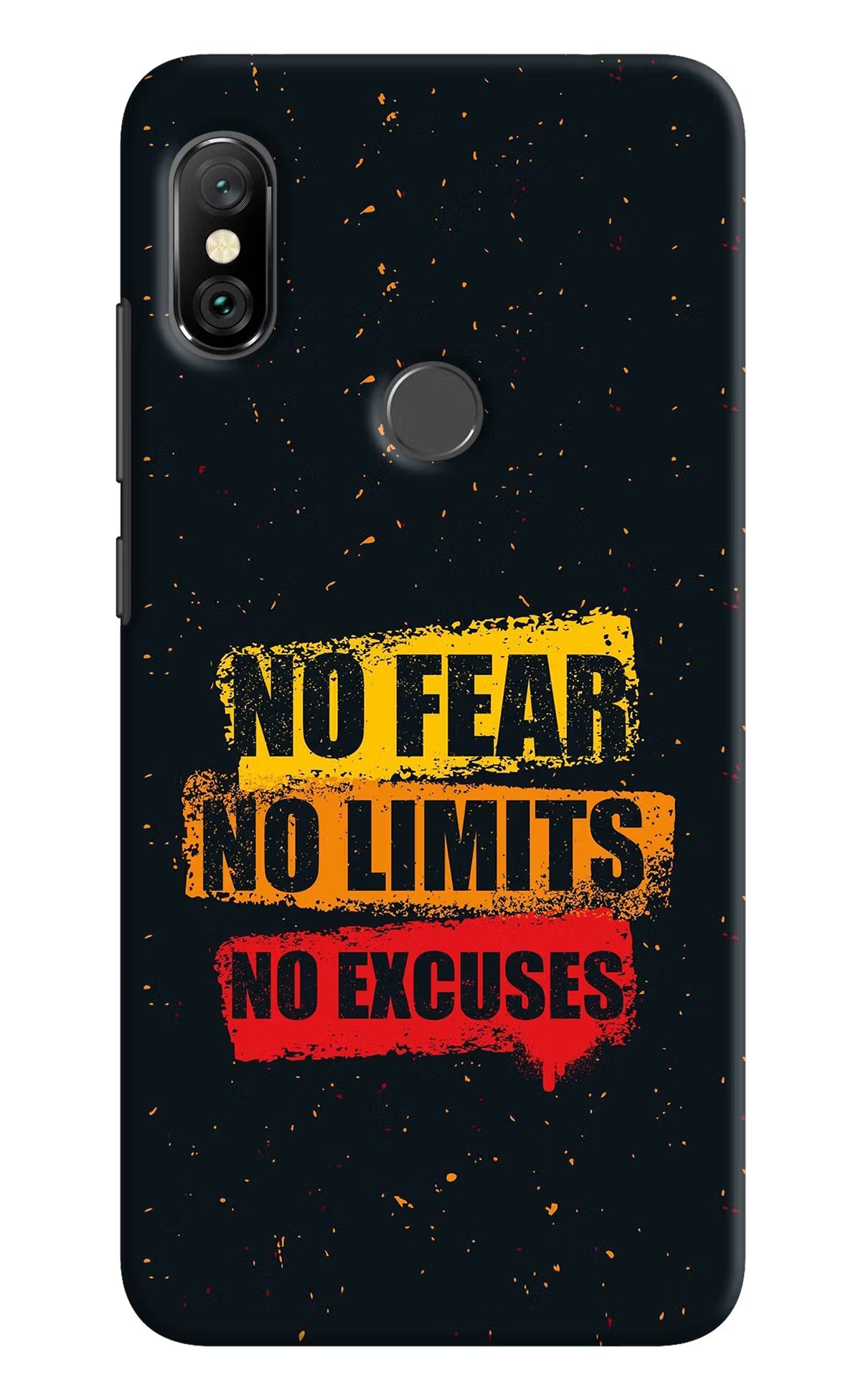No Fear No Limits No Excuse Redmi Note 6 Pro Hard Case Back Cover by Casekaro