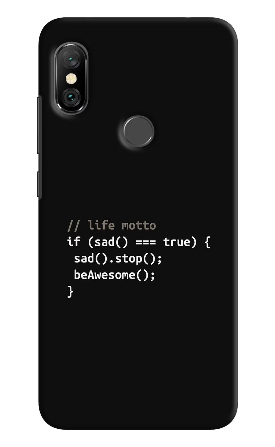 Life Motto Code Redmi Note 6 Pro Back Cover, Hard case