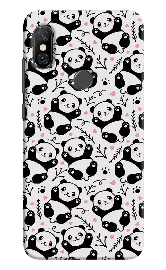 Cute Panda Redmi Note 6 Pro Hard Case Back Cover by Casekaro