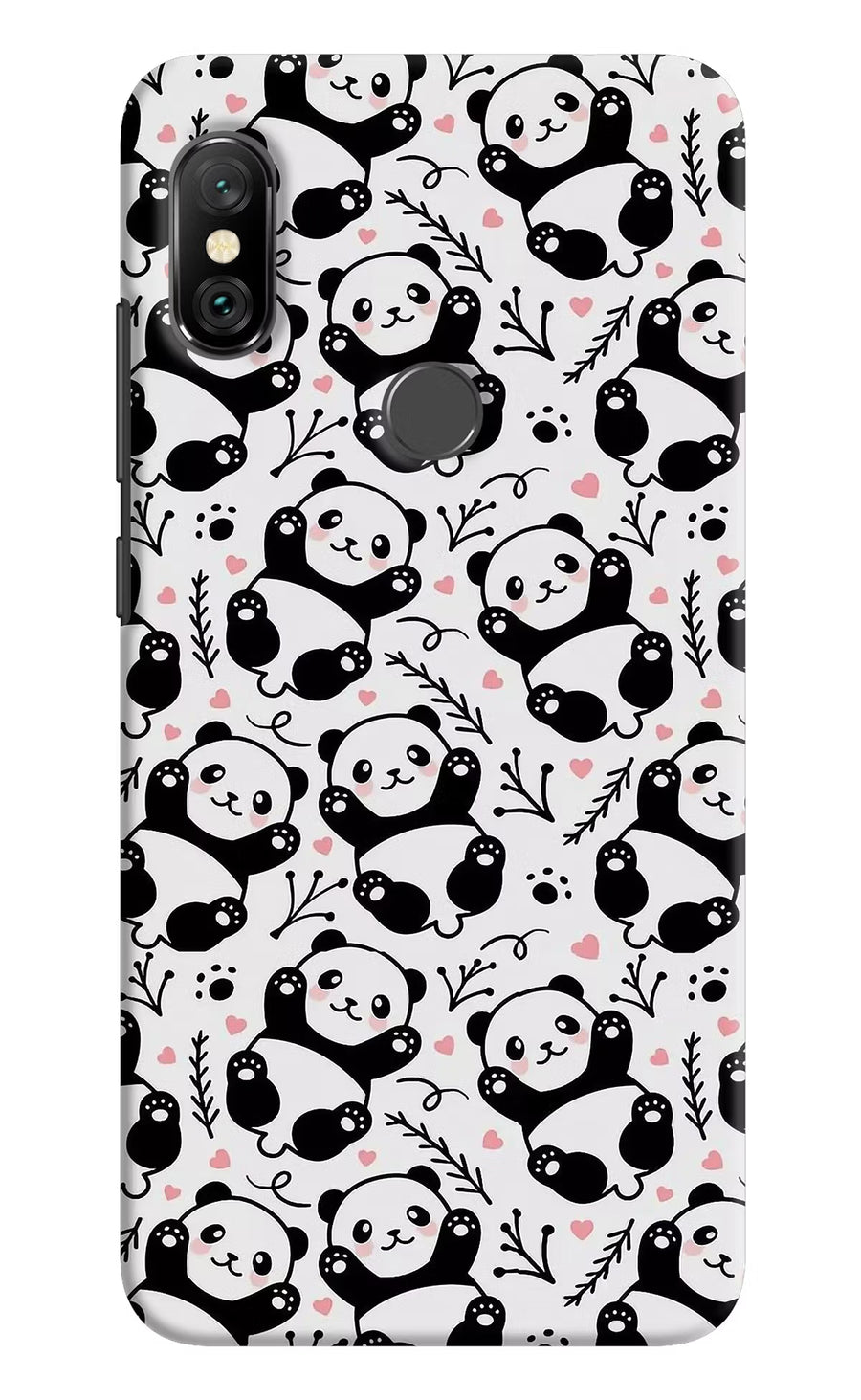 Cute Panda Redmi Note 6 Pro Back Cover, Hard case
