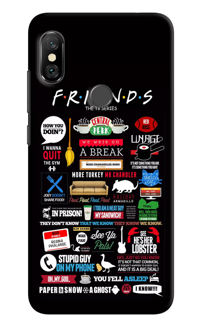 FRIENDS Redmi Note 6 Pro Hard Case Back Cover by Casekaro
