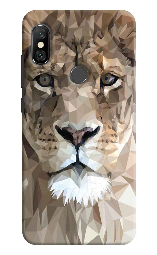 Lion Art Redmi Note 6 Pro Hard Case Back Cover by Casekaro