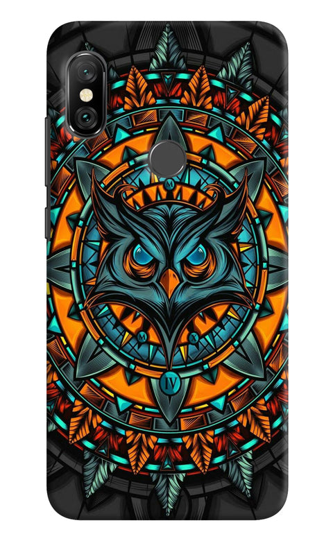 Angry Owl Art Redmi Note 6 Pro Back Cover