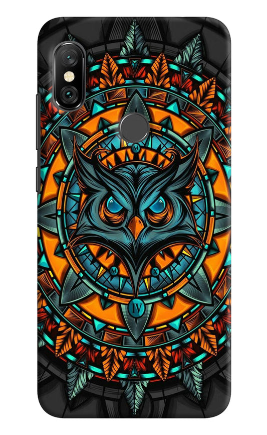 Angry Owl Art Redmi Note 6 Pro Hard Case Back Cover by Casekaro