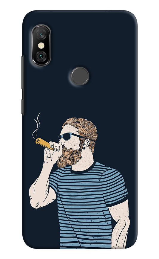 Smoking Redmi Note 6 Pro Hard Case Back Cover by Casekaro