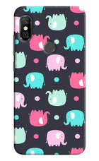 Elephants Redmi Note 6 Pro Hard Case Back Cover by Casekaro