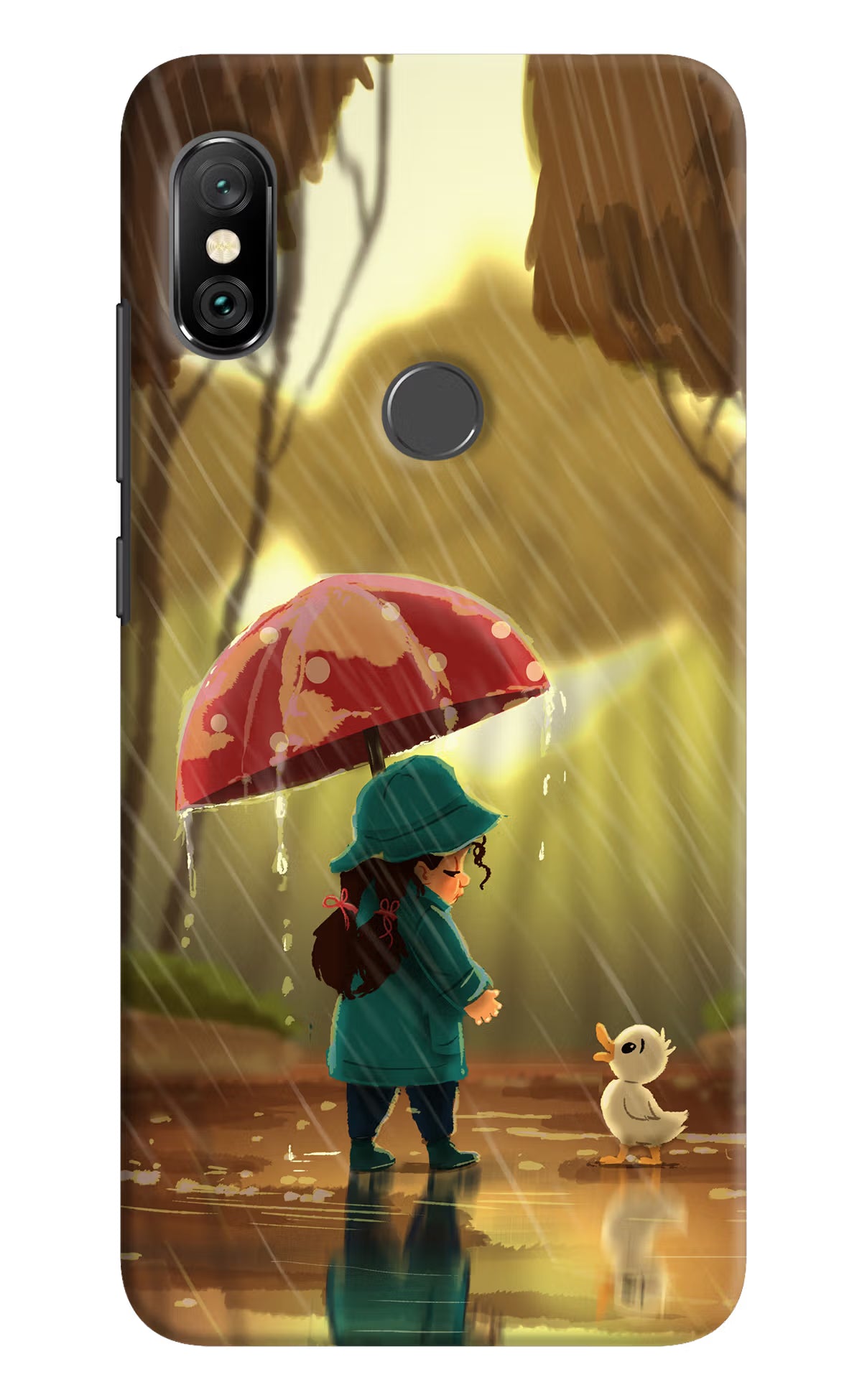 Rainy Day Redmi Note 6 Pro Hard Case Back Cover by Casekaro