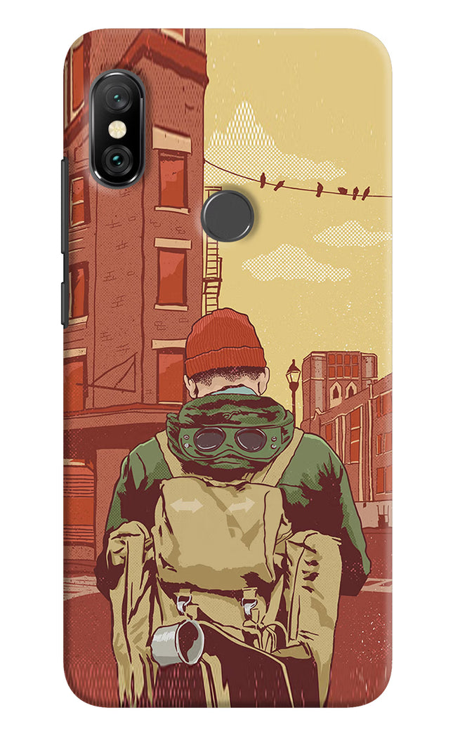 Adventurous Redmi Note 6 Pro Hard Case Back Cover by Casekaro