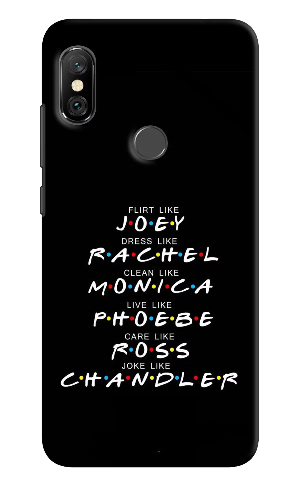 FRIENDS Character Redmi Note 6 Pro Hard Case Back Cover by Casekaro
