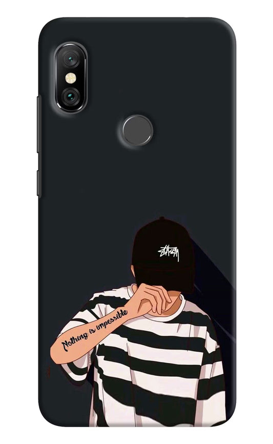 Aesthetic Boy Redmi Note 6 Pro Hard Case Back Cover by Casekaro
