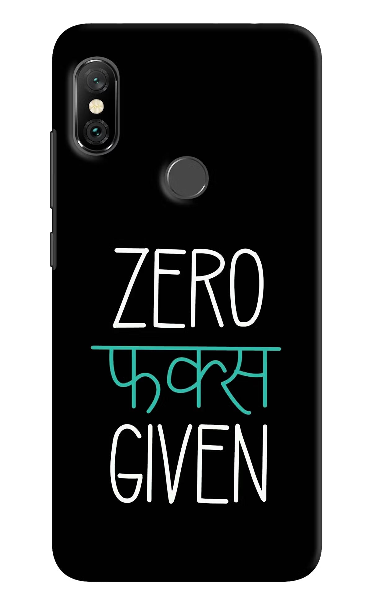 Zero Fucks Given Redmi Note 6 Pro Hard Case Back Cover by Casekaro