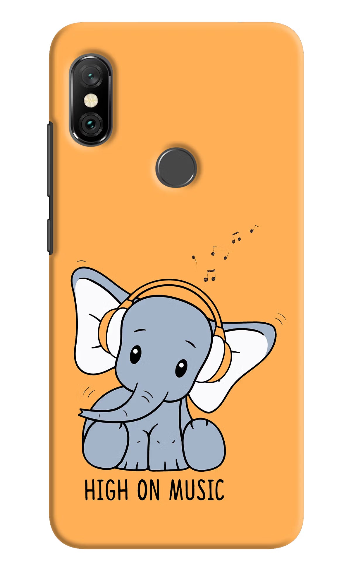 High On Music Redmi Note 6 Pro Hard Case Back Cover by Casekaro