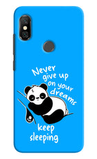 Keep Sleeping Redmi Note 6 Pro Hard Case Back Cover by Casekaro