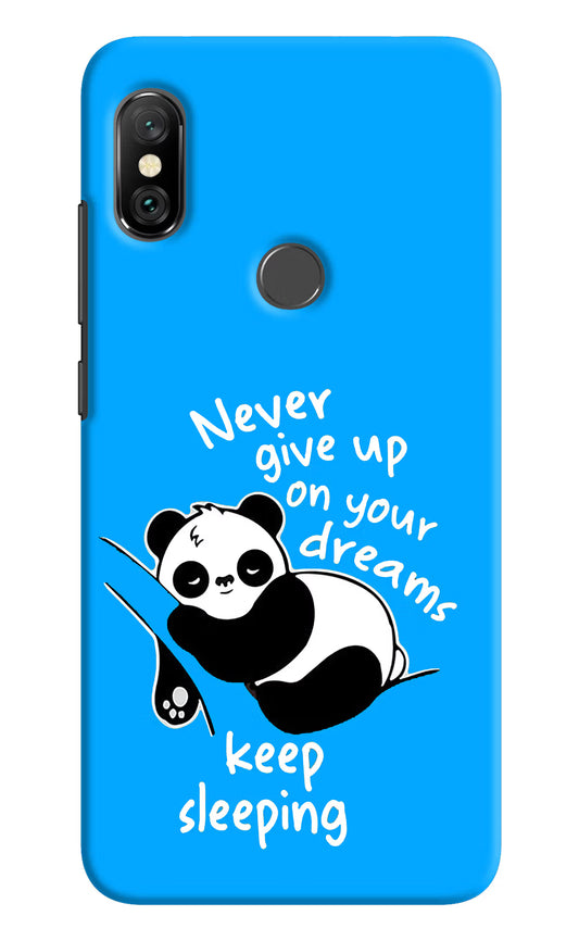 Keep Sleeping Redmi Note 6 Pro Hard Case Back Cover by Casekaro