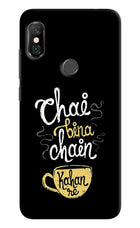 Chai Bina Chain Kaha Re Redmi Note 6 Pro Hard Case Back Cover by Casekaro
