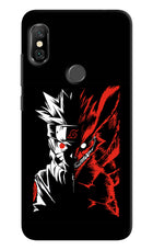 Naruto Two Face Redmi Note 6 Pro Hard Case Back Cover by Casekaro