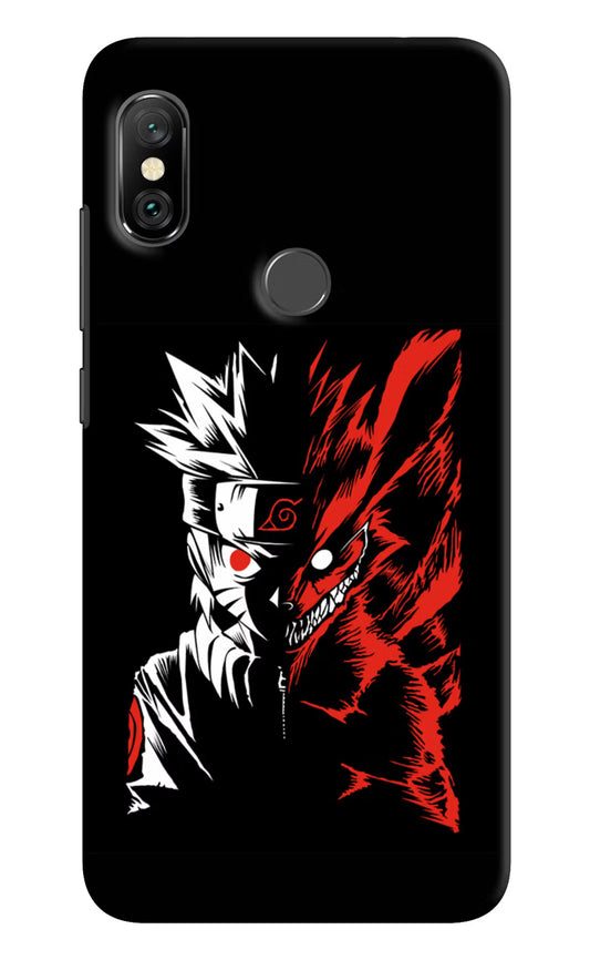 Naruto Two Face Redmi Note 6 Pro Hard Case Back Cover by Casekaro