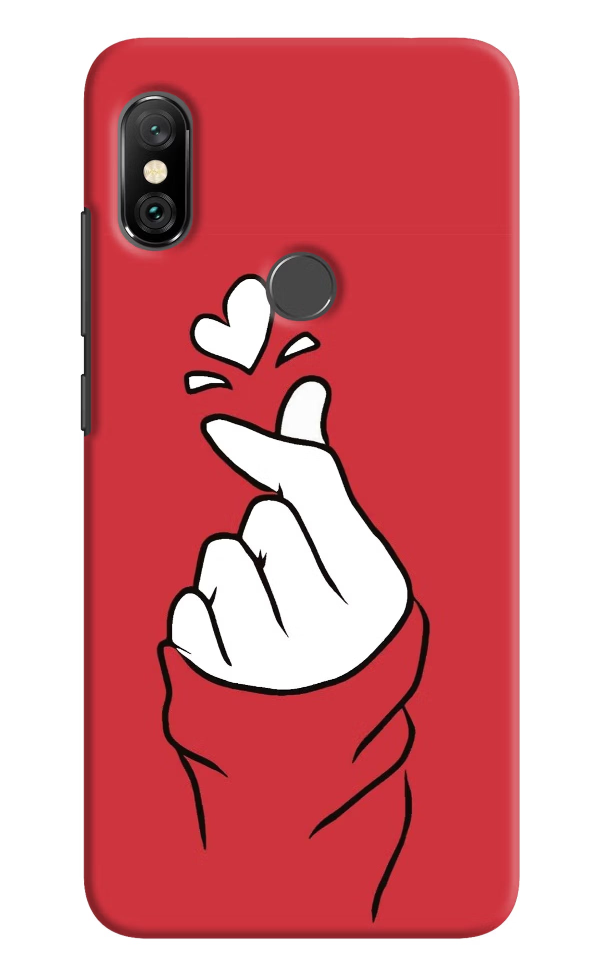 Korean Love Sign Redmi Note 6 Pro Hard Case Back Cover by Casekaro