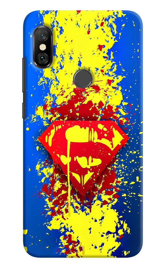 Superman logo Redmi Note 6 Pro Hard Case Back Cover by Casekaro