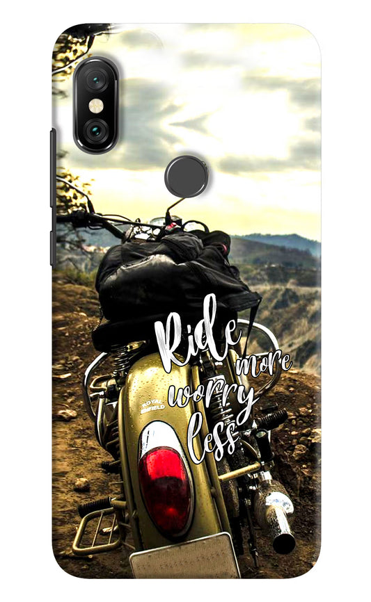 Ride More Worry Less Redmi Note 6 Pro Hard Case Back Cover by Casekaro