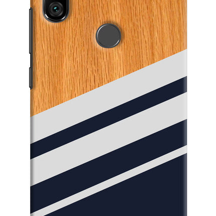 Blue and white wooden Redmi Note 6 Pro Hard Case Back Cover by Casekaro