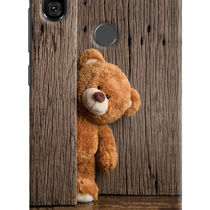 Teddy Wooden Redmi Note 6 Pro Hard Case Back Cover by Casekaro
