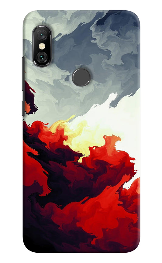 Fire Cloud Redmi Note 6 Pro Hard Case Back Cover by Casekaro