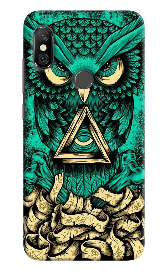 Green Owl Redmi Note 6 Pro Hard Case Back Cover by Casekaro