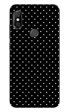 White Dots Redmi Note 6 Pro Hard Case Back Cover by Casekaro