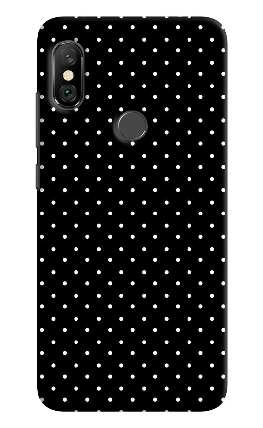 White Dots Redmi Note 6 Pro Hard Case Back Cover by Casekaro