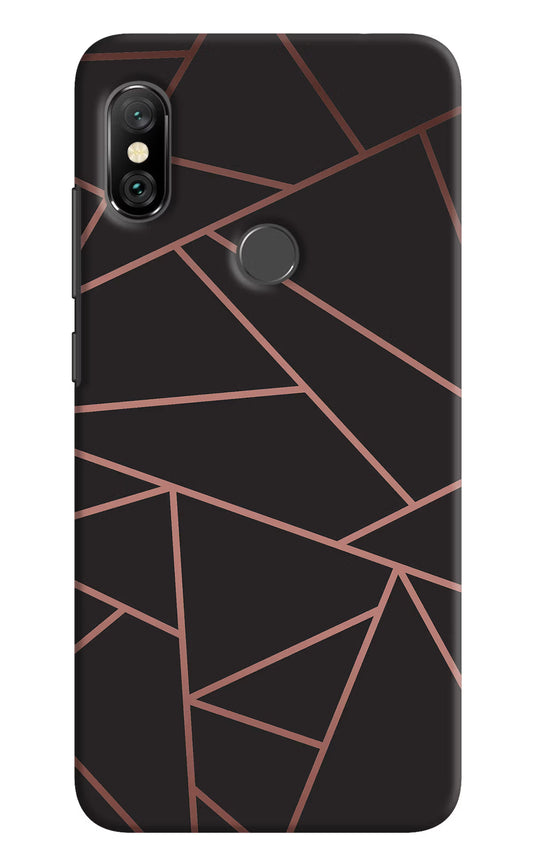 Geometric Pattern Redmi Note 6 Pro Hard Case Back Cover by Casekaro