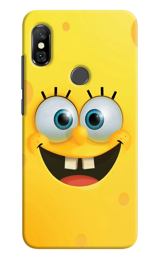 Sponge 1 Redmi Note 6 Pro Hard Case Back Cover by Casekaro