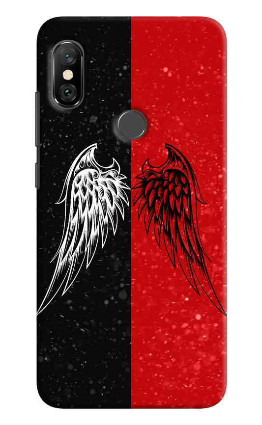 Wings Redmi Note 6 Pro Hard Case Back Cover by Casekaro