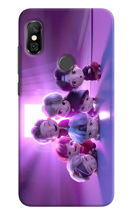 BTS Chibi Redmi Note 6 Pro Hard Case Back Cover by Casekaro