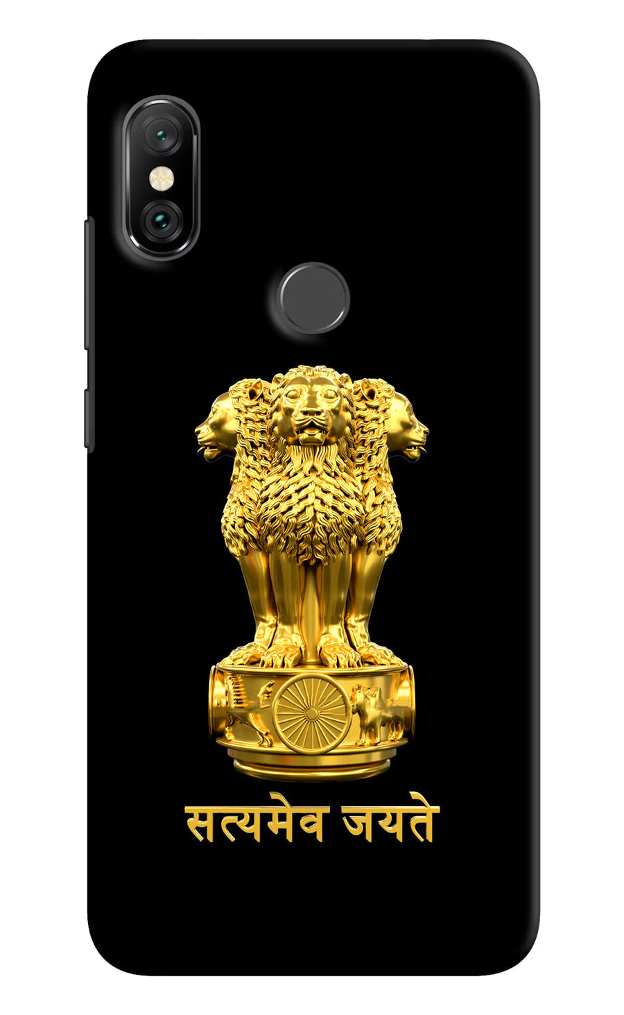 Satyamev Jayate Golden Redmi Note 6 Pro Back Cover, Hard case
