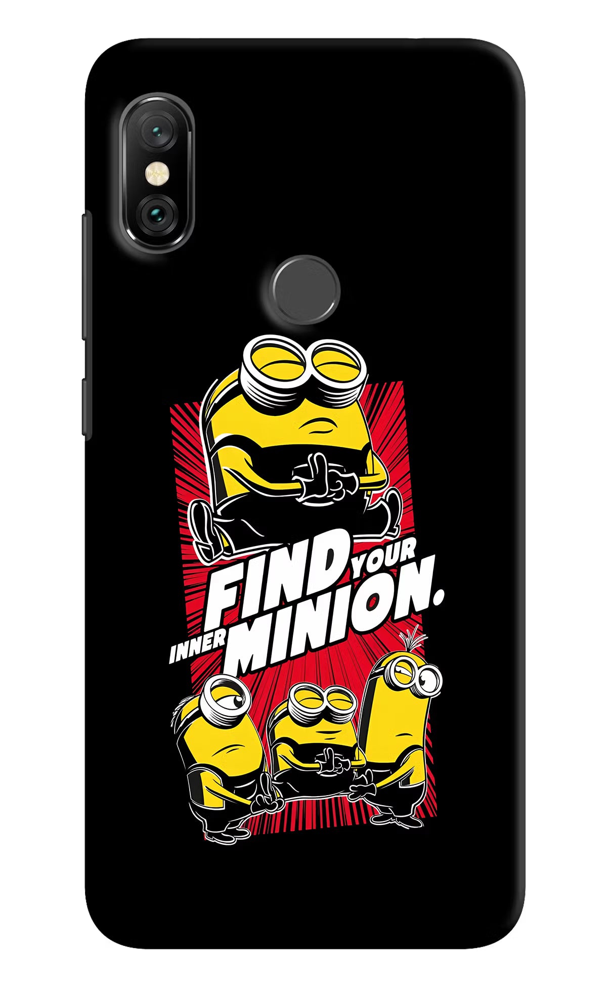 Find your inner Minion Redmi Note 6 Pro Hard Case Back Cover by Casekaro