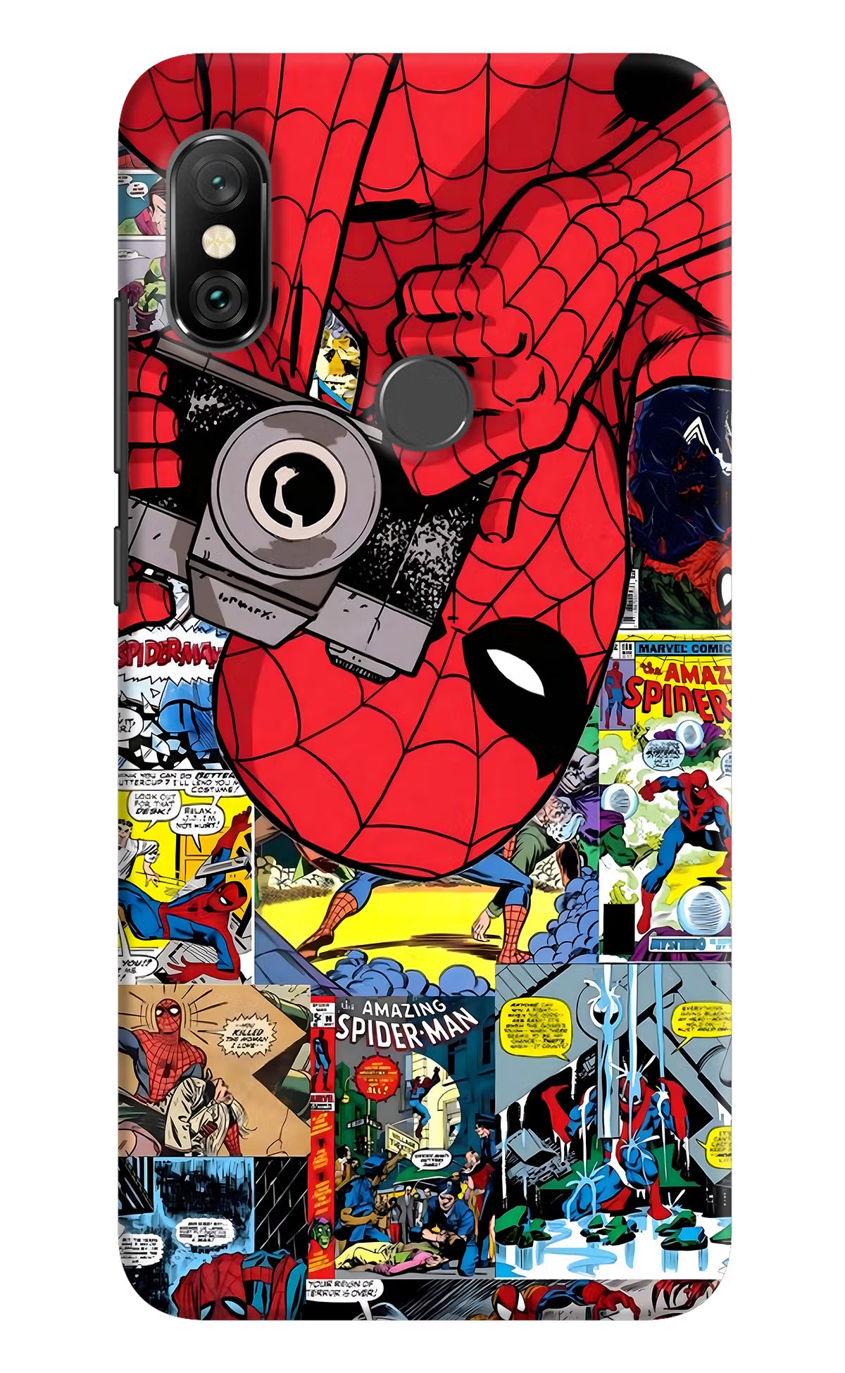 Spider Man Redmi Note 6 Pro Hard Case Back Cover by Casekaro