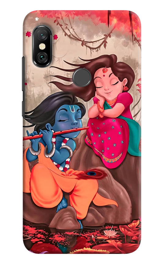 Radhe Krishna Redmi Note 6 Pro Hard Case Back Cover by Casekaro