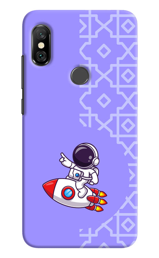 Cute Astronaut Redmi Note 6 Pro Hard Case Back Cover by Casekaro