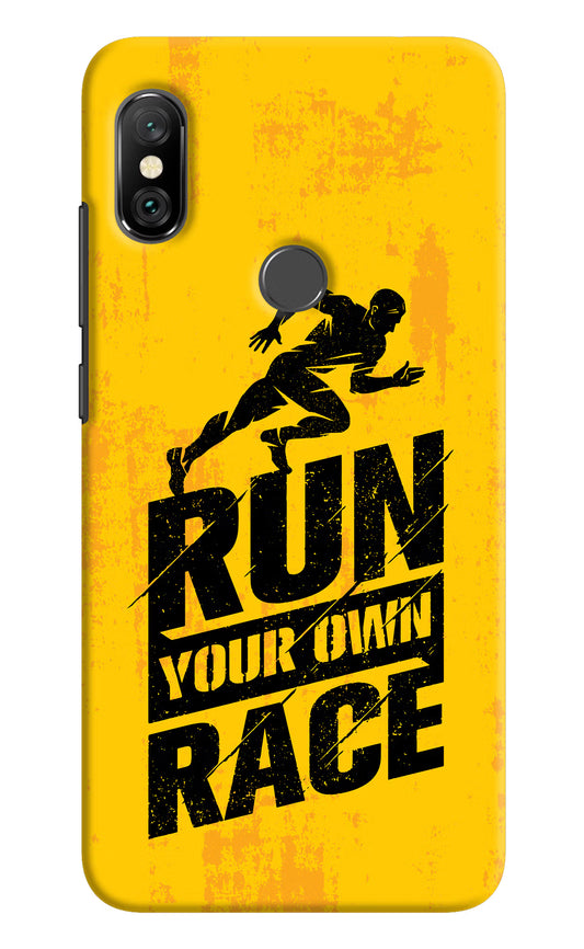 Run Your Own Race Redmi Note 6 Pro Hard Case Back Cover by Casekaro