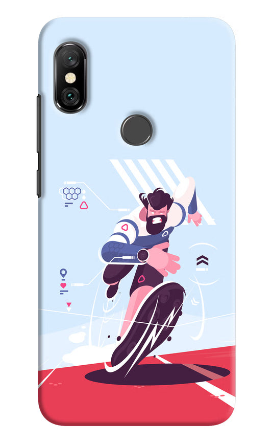 Run Pro Redmi Note 6 Pro Hard Case Back Cover by Casekaro
