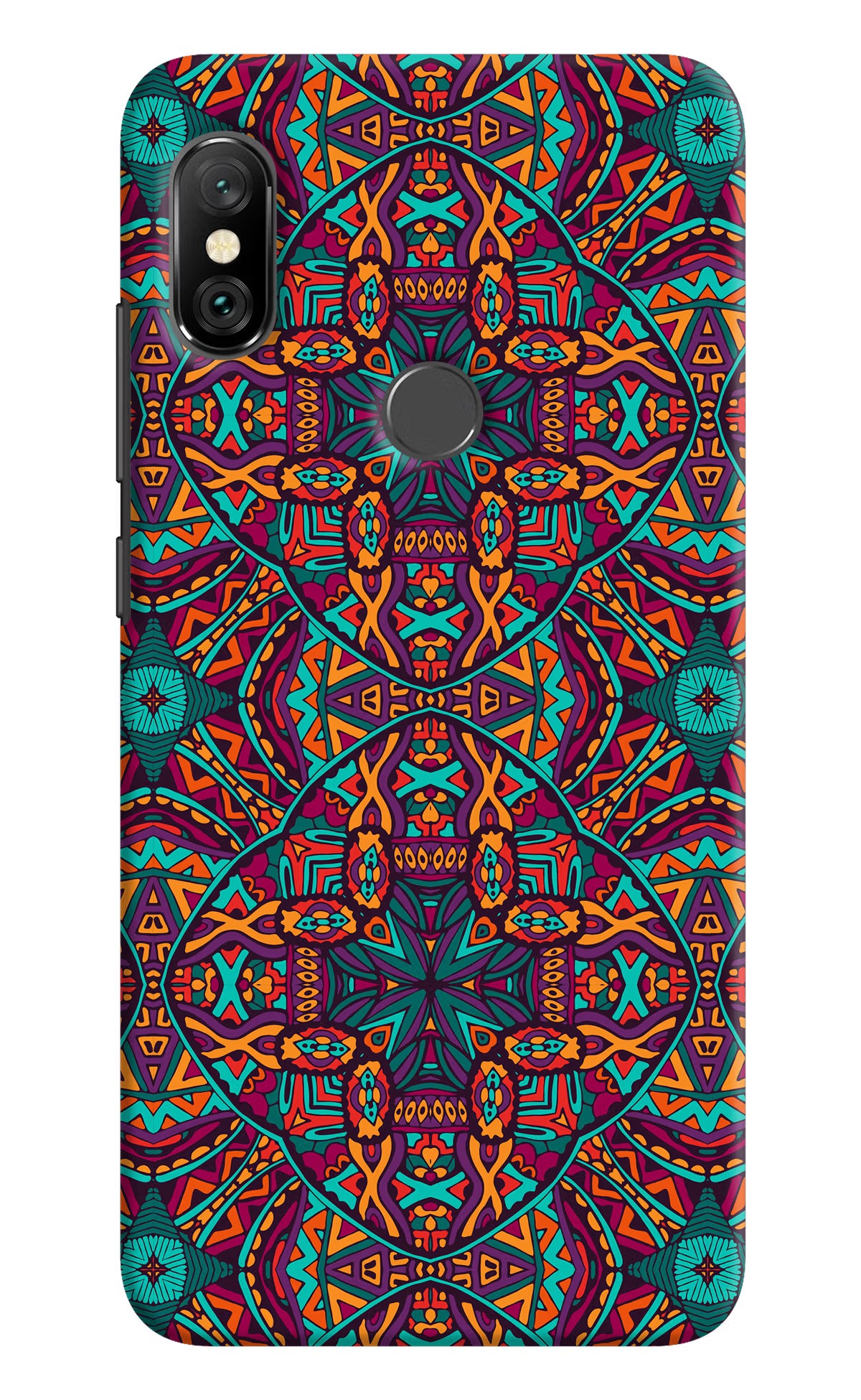 Colour Mandala Redmi Note 6 Pro Hard Case Back Cover by Casekaro