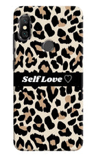 Leopard Print Self Love Redmi Note 6 Pro Hard Case Back Cover by Casekaro