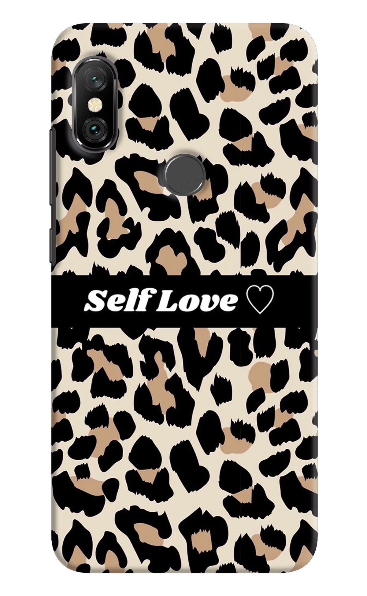 Leopard Print Self Love Redmi Note 6 Pro Hard Case Back Cover by Casekaro