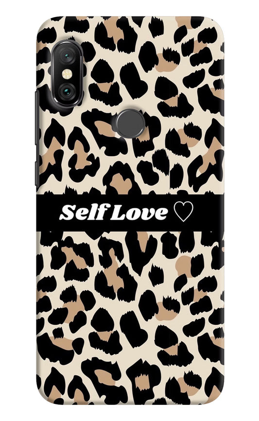 Leopard Print Self Love Redmi Note 6 Pro Hard Case Back Cover by Casekaro