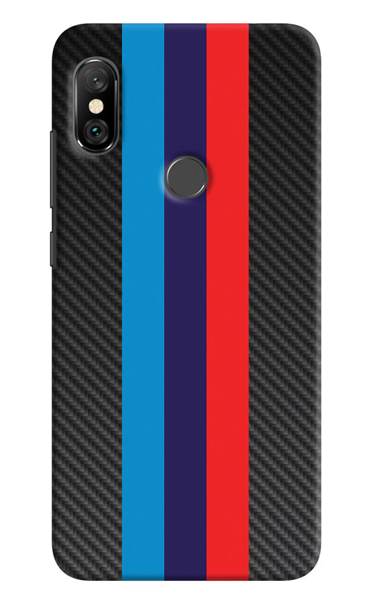 BMW Stripes Pattern Redmi Note 6 Pro Hard Case Back Cover by Casekaro