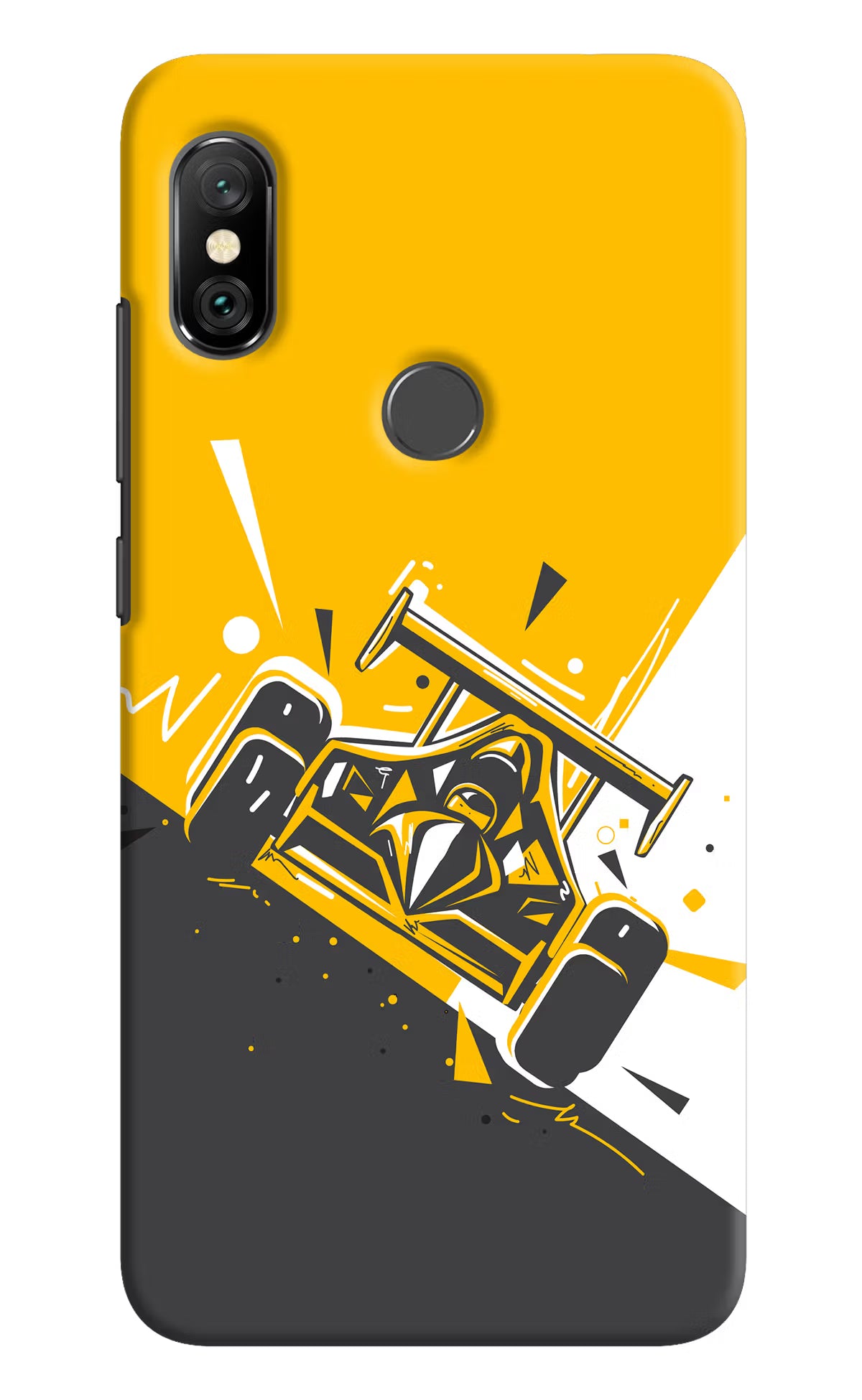 Track King Redmi Note 6 Pro Hard Case Back Cover by Casekaro